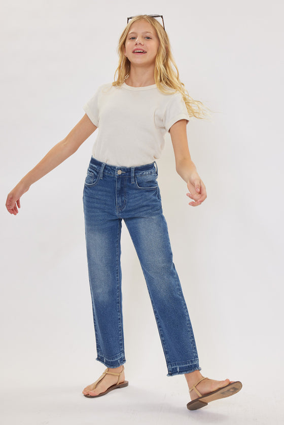 Royal High Rise Mini Straight Leg Kid Jeans - Official Kancan USA