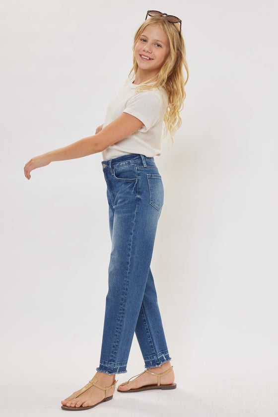 Royal High Rise Mini Straight Leg Kid Jeans - Official Kancan USA