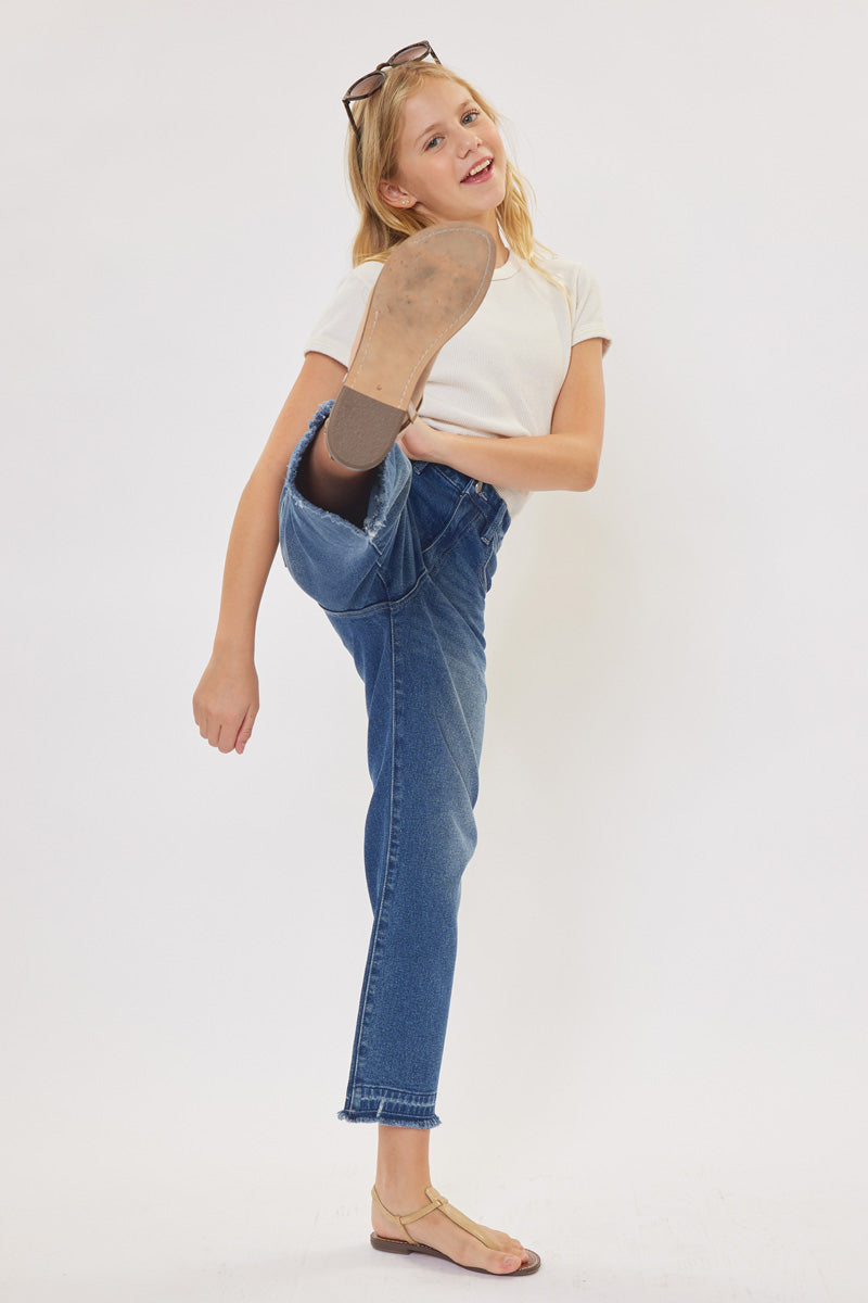 Royal High Rise Mini Straight Leg Kid Jeans - Official Kancan USA