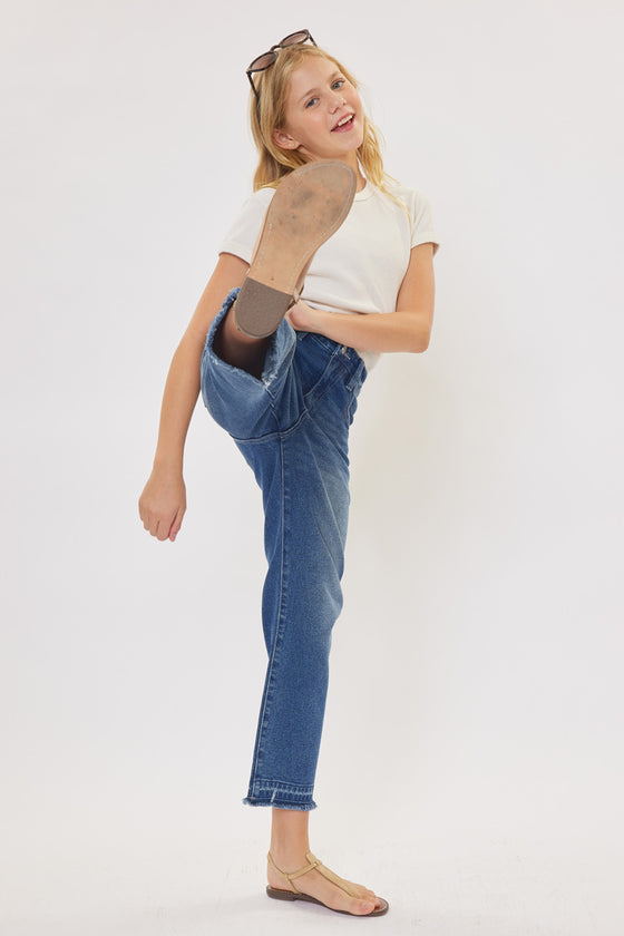 Royal High Rise Mini Straight Leg Kid Jeans - Official Kancan USA